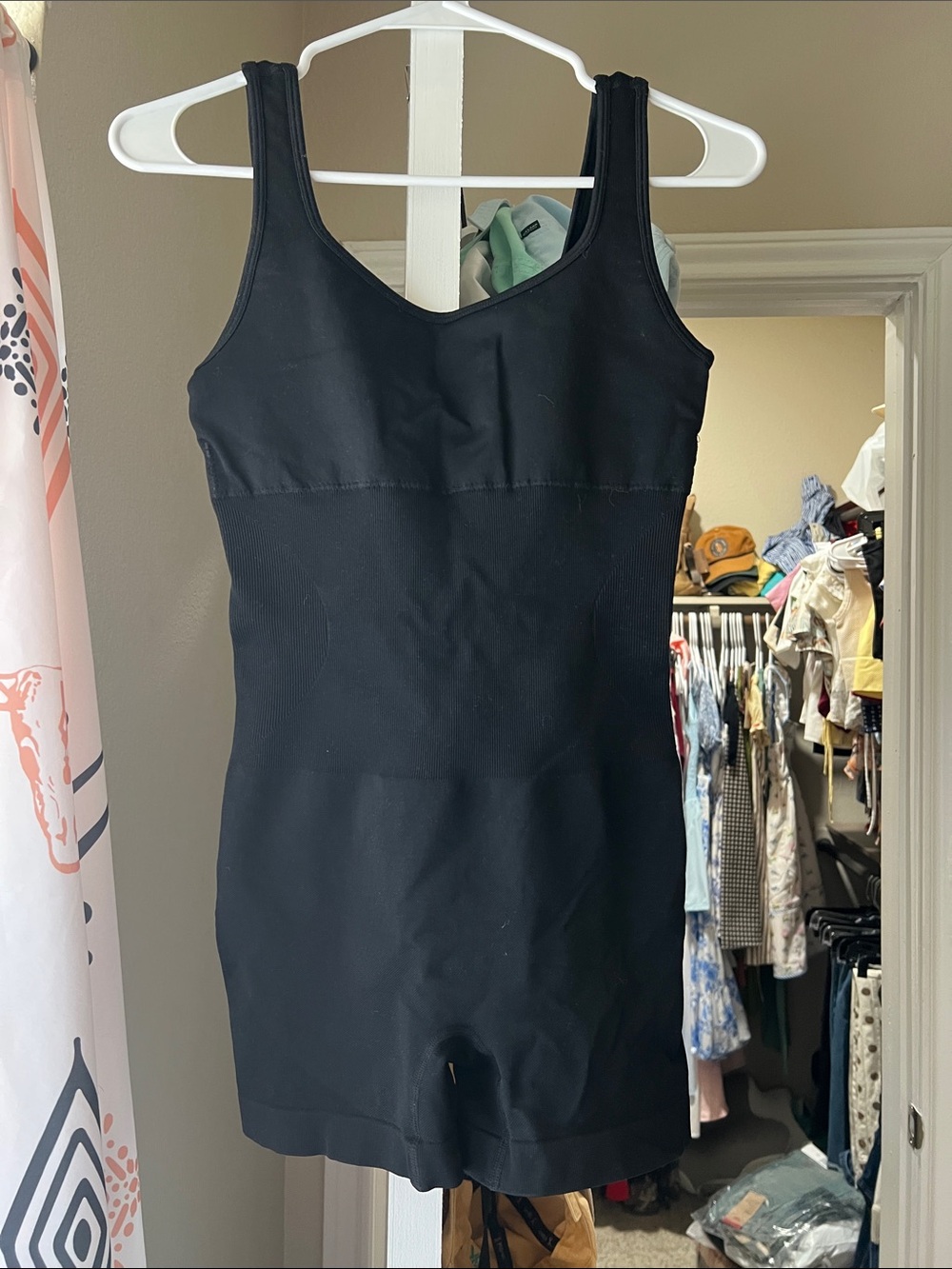 Women’s Black One-Piece Swim Romper